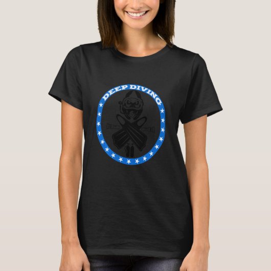 Diep Duiken Grappige Scuba Duik Duikers T-shirt (Voorkant)
