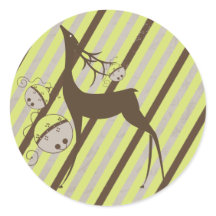 Diep- en diagonale strepen rond de Sticker