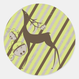 Diep- en diagonale strepen rond de Sticker