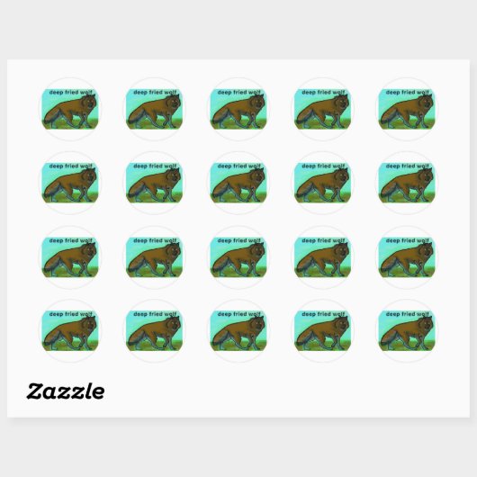 Diep gefrituurde wolf sticker (Vel)
