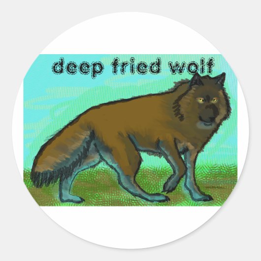 Diep gefrituurde wolf sticker (Voorkant)