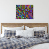 Diep gekleurd Abstract kunstcanvas Canvas Afdruk (Insitu (Slaapkamer))