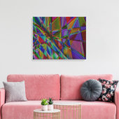 Diep gekleurd Abstract kunstcanvas Canvas Afdruk (Insitu (Woonkamer))