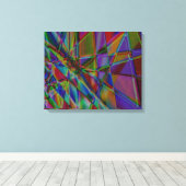 Diep gekleurd Abstract kunstcanvas Canvas Afdruk (Insitu (Houten vloer))