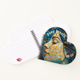 Diep geschreeuw, Motivatie citaat, blauw en goud. Notitieboek