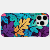 Diep getinte eikenbladeren kleurrijk herfstpatroon Case-Mate iPhone case (Achterkant (horizontaal))
