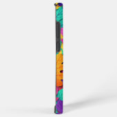 Diep getinte eikenbladeren kleurrijk herfstpatroon samsung galaxy hoesje (Rechterkant)