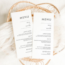 Diep grijs en wit | Modern Minimal Wedding Menu