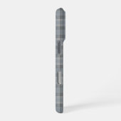 Diep grijsblauw en zachte grijze ruit iPhone hoesje (Rechterkant)