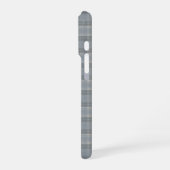 Diep grijsblauw en zachte grijze ruit iPhone hoesje (Linkerkant)