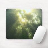 Diep groen bos - Mousepad Muismat (Met muis)