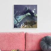 Diep groen bos op het land canvas afdruk (Insitu (Woonkamer))