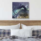 Diep groen bos op het land canvas afdruk (Insitu (Slaapkamer))