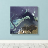 Diep groen bos op het land canvas afdruk (Insitu (Houten vloer))