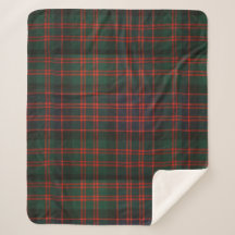 Diep groen en rood tartan