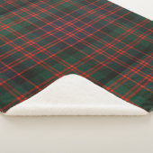 Diep groen en rood tartan sherpa deken (3/4)