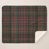Diep groen en rood tartan sherpa deken (Voorkant (horizontaal))