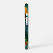 Diep groen en Sinaasappel papier gesneden tropisch iPhone 16 Hoesje (Linkerkant)