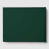 Diep groen gouden blad bruiloft gast boek ontwerp (Achterkant)