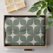 Diep groen ivoor Mid Century Modern Elegant Boho Tissuepapier (Geschenk)