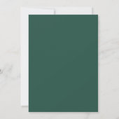 Diep Groen Romantisch Bloemendecor voor Trouwfeest Kaart (Achterkant)
