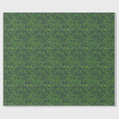 Diep groene bladeren cadeaupapier (Vlak)