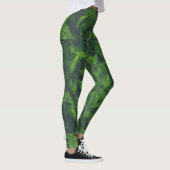 Diep groene bladeren  leggings (Rechts)