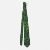 Diep groene bladeren stropdas (Achterkant)