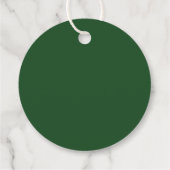 Diep groene bloemige bruiloft bedankjes labels (Achterkant)