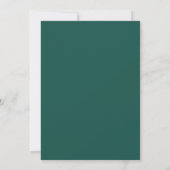 Diep groene bloemige bruiloft kaart (Achterkant)