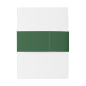 Diep groene bloemige trouw uitnodigingen wikkel (Achterkant Voorbeeld)