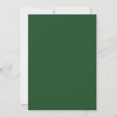 Diep groene bloemige trouwuitnodiging kaart (Achterkant)