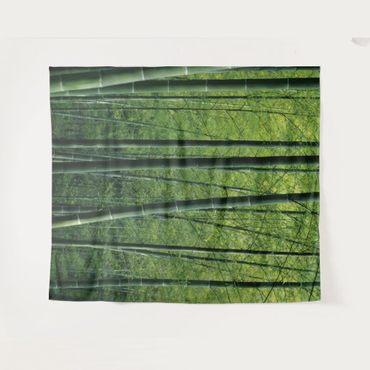 Diep groene bos achtergrond of decor wandkleed (Voorkant (horizontaal))