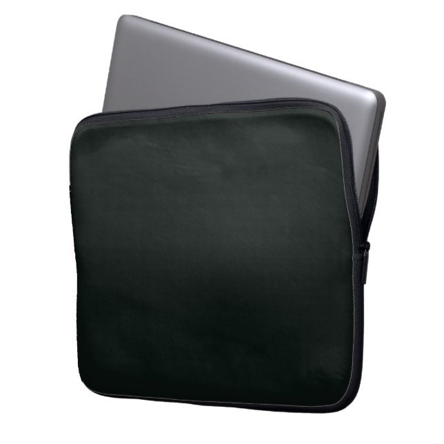 Diep groene effen kleur laptop sleeve (Voorkant Links)