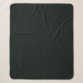 Diep groene effen kleur sherpa deken (Voorkant)