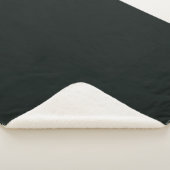 Diep groene effen kleur sherpa deken (3/4)