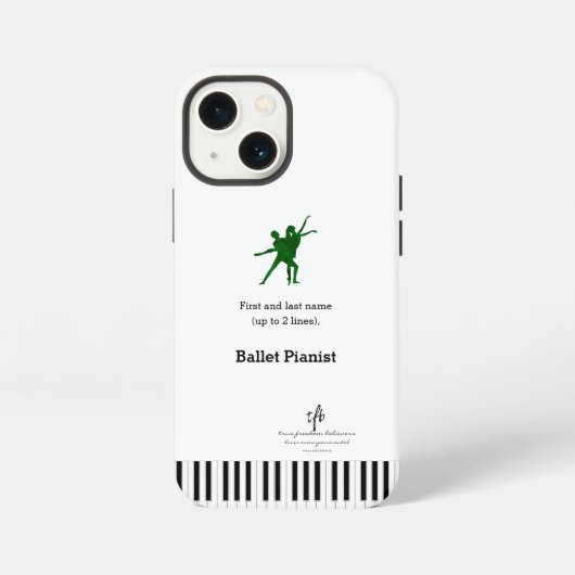 Diep groene I PDD balletpianist iPhone Hoesje (Achterkant)