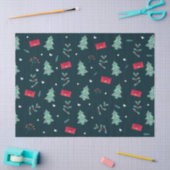Diep groene kerstbomen Perfect cadeau Tissuepapier (Craft)