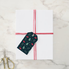 Diep groene kerstbomen perfect cadeaulabel