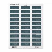 Diep groene olijf Kerst retouradres Etiket (Full Sheet)