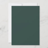 Diep groene rozen bloemige bruiloft kaart (Achterkant)