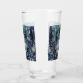 Diep Groene Vivianiet Kristal Mineraalformatie Kun Glas (Links)