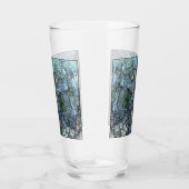 Diep Groene Vivianiet Kristal Mineraalformatie Kun Glas (Rechts)