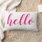 Diep, helder roze Hallo stut Hallo of uw offerte Kussen (Deken)