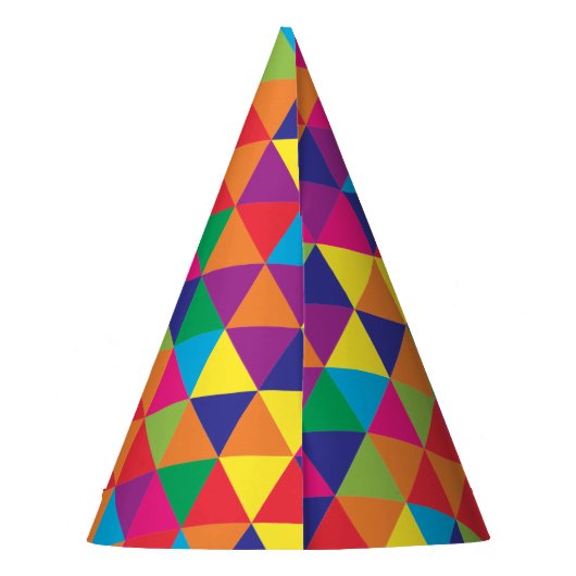 Diep heldere driehoeken - modern Abstract patroon Feesthoedjes (Achterkant)
