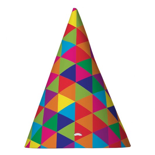 Diep heldere driehoeken - modern Abstract patroon Feesthoedjes (Rechts)