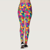 Diep heldere driehoeken - modern Abstract patroon Leggings (Achterkant)