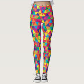 Diep heldere driehoeken - modern Abstract patroon Leggings (Voorkant)