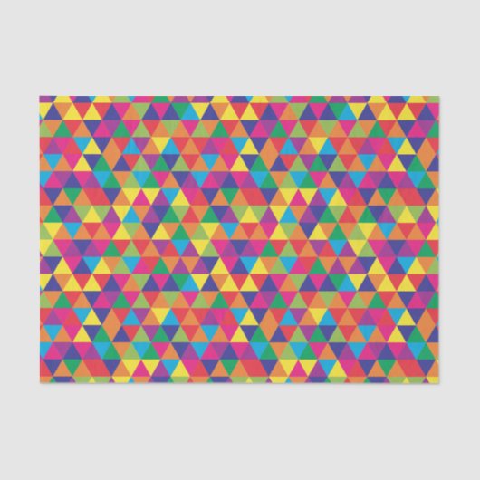 Diep heldere driehoeken - modern Abstract patroon Tissuepapier (Voorkant)