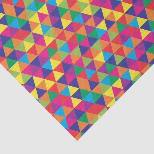 Diep heldere driehoeken - modern Abstract patroon Tissuepapier (Detail)